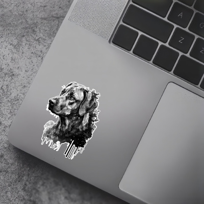 Rhodesian Ridgeback Aquarell Aufkleber Bunt - Ansicht 5