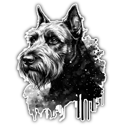 Wandtattoo  Riesenschnauzer Aquarell 