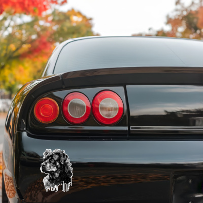 Rottweiler Aquarell Aufkleber Bunt - Ansicht 3