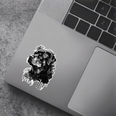 Rottweiler Aquarell Aufkleber Bunt - Ansicht 5