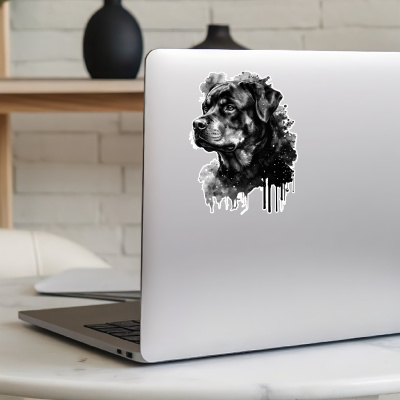 Rottweiler Aquarell Aufkleber Bunt - Ansicht 8