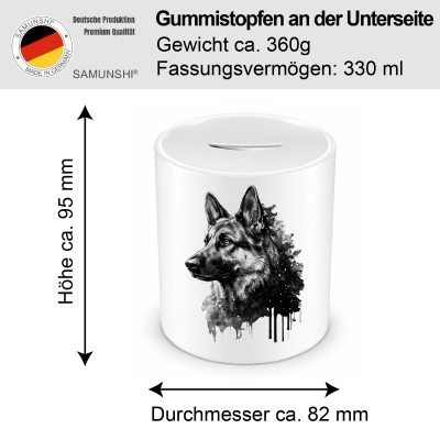 Spardose mit dem Motiv Sch�ferhund Aquarell - Ansicht 2