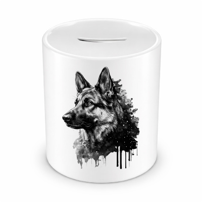 Spardose mit dem Motiv Sch�ferhund Aquarell