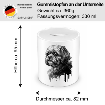 Spardose mit dem Motiv Shih-Tzu Aquarell - Ansicht 2