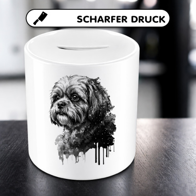 Spardose mit dem Motiv Shih-Tzu Aquarell - Ansicht 5