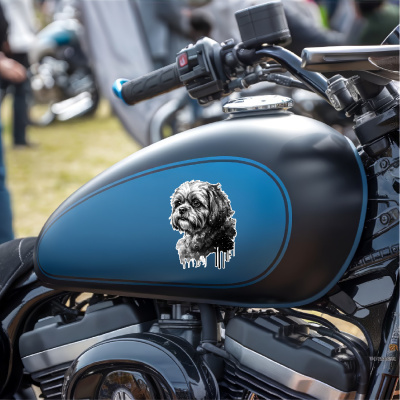 Shih-Tzu Aquarell Aufkleber Bunt - Ansicht 7