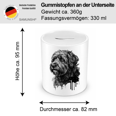 Spardose mit dem Motiv Tibet Terrier Aquarell - Ansicht 2