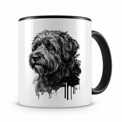 Tasse mit  Tibet Terrier Aquarell  als Motiv