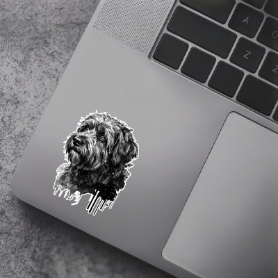 Tibet Terrier Aquarell Aufkleber Bunt - Ansicht 5