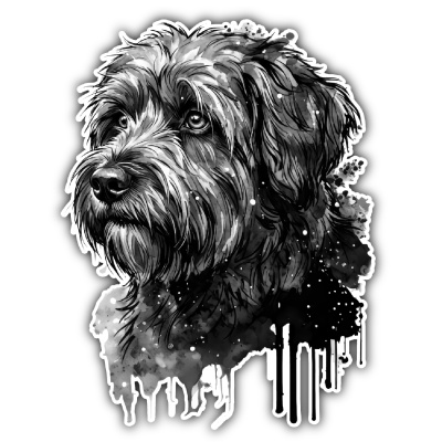 Wandtattoo  Tibet Terrier Aquarell 