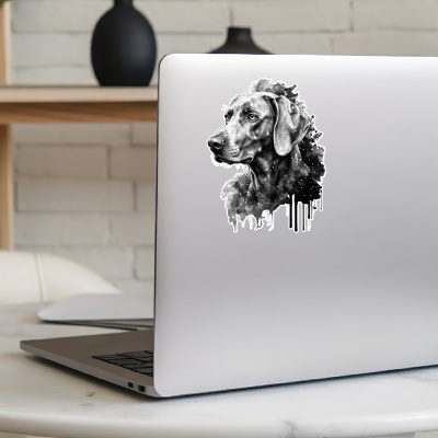 Weimaraner Aquarell Aufkleber Bunt - Ansicht 8