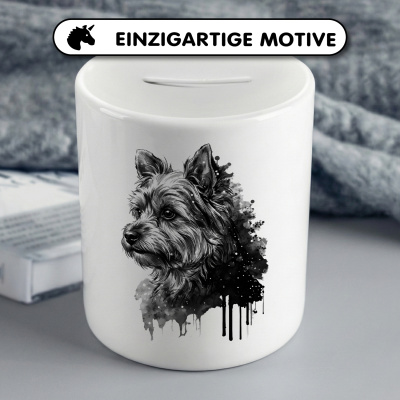 Spardose mit dem Motiv Yorkshire Terrier Aquarell - Ansicht 3