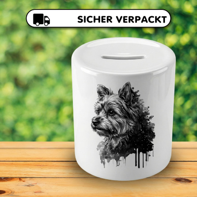 Spardose mit dem Motiv Yorkshire Terrier Aquarell - Ansicht 4