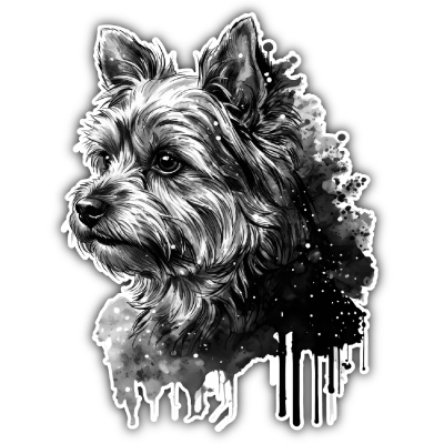 Wandtattoo  Yorkshire Terrier Aquarell 