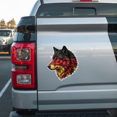 Wolf Deutschland Aufkleber - Ansicht 2