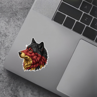 Wolf Deutschland Aufkleber - Ansicht 5