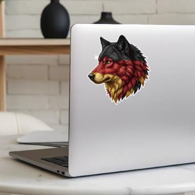 Wolf Deutschland Aufkleber - Ansicht 8