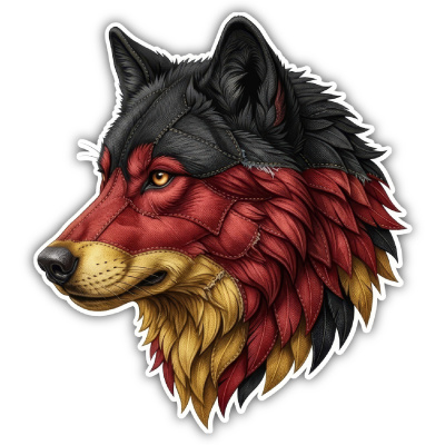 Wolf Deutschland Aufkleber