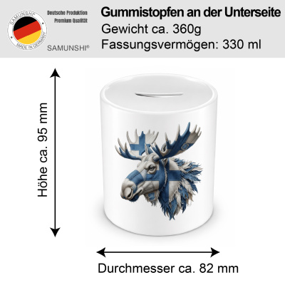 Spardose mit dem Motiv Elch Finnland - Ansicht 2