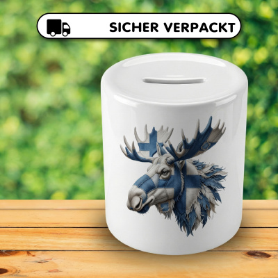 Spardose mit dem Motiv Elch Finnland - Ansicht 4