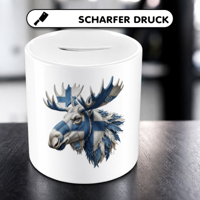 Spardose mit dem Motiv Elch Finnland - Ansicht 5