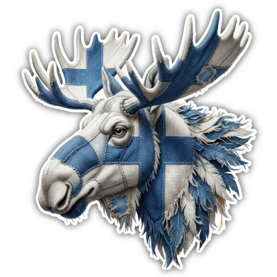 Elch Finnland Aufkleber