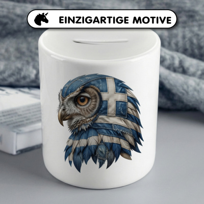 Spardose mit dem Motiv Eule Griechenland - Ansicht 3