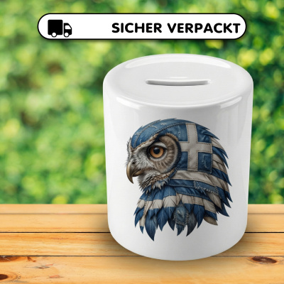 Spardose mit dem Motiv Eule Griechenland - Ansicht 4