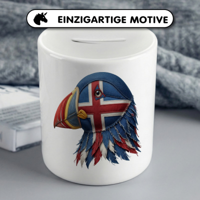 Spardose mit dem Motiv Puffin Island - Ansicht 3