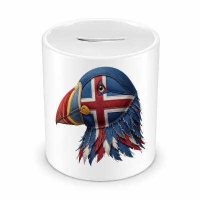 Spardose mit dem Motiv Puffin Island