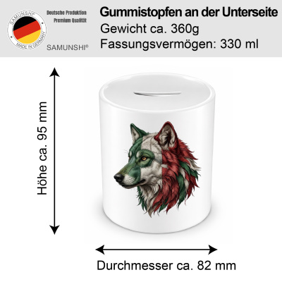 Spardose mit dem Motiv Wolf Italien - Ansicht 2