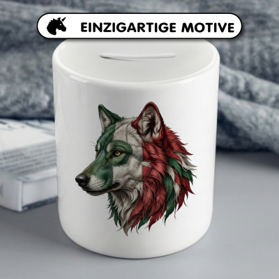 Spardose mit dem Motiv Wolf Italien - Ansicht 3
