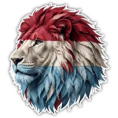 L�we Luxemburg Aufkleber