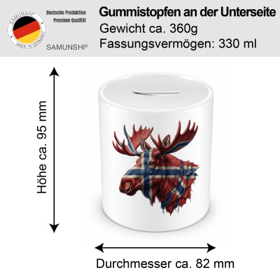Spardose mit dem Motiv Elch Norwegen - Ansicht 2
