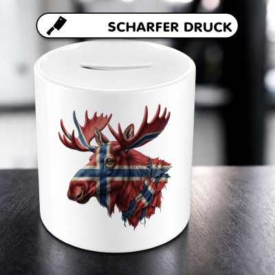 Spardose mit dem Motiv Elch Norwegen - Ansicht 5