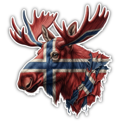 Elch Norwegen Aufkleber