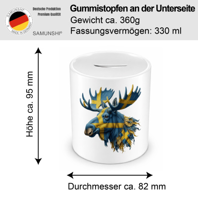 Spardose mit dem Motiv Elch Schweden - Ansicht 2
