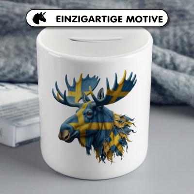 Spardose mit dem Motiv Elch Schweden - Ansicht 3