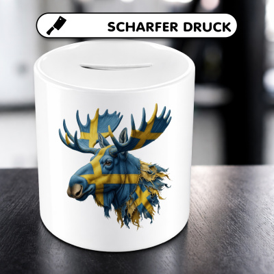 Spardose mit dem Motiv Elch Schweden - Ansicht 5