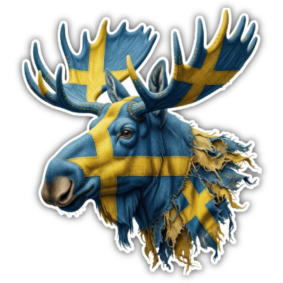 Wandtattoo  Elch Schweden 