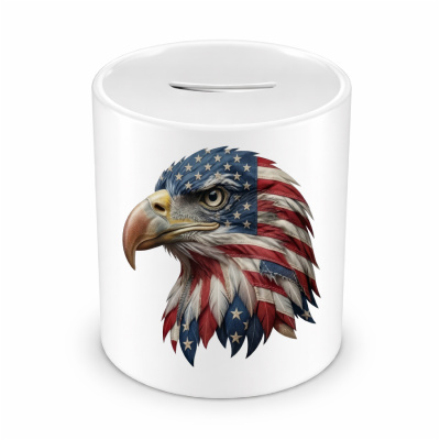 Spardose mit dem Motiv Adler USA