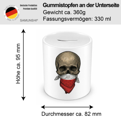 Spardose mit dem Motiv Totenkopf mit Polen Flagge - Ansicht 2