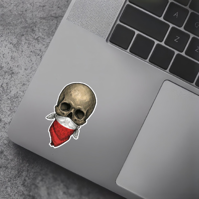 Totenkopf mit Polen Flagge Maske Aufkleber - Ansicht 5