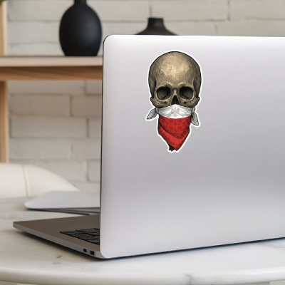 Totenkopf mit Polen Flagge Maske Aufkleber - Ansicht 8