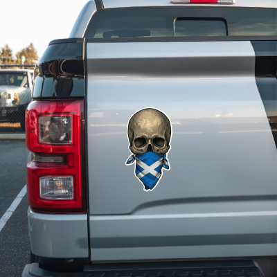 Totenkopf mit Schottland Flagge Maske Aufkleber - Ansicht 2