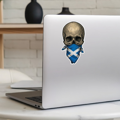 Totenkopf mit Schottland Flagge Maske Aufkleber - Ansicht 8