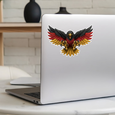 Aufkleber Adler Fliegend Deutschland Flagge - Ansicht 8