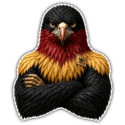 Aufkleber Adler B�ser Blick Deutschland Flagge