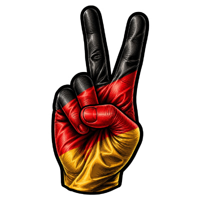 Aufkleber Deutschland Flagge Peace Zeichen Friedens Symbol