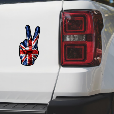 Aufkleber Gro�britannien Flagge Peace Zeichen Friedens Symbol - Ansicht 2